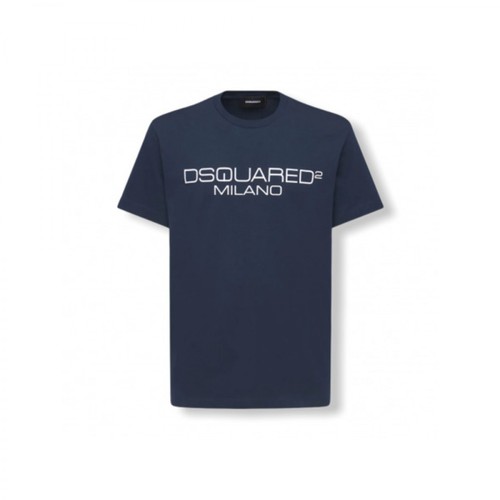 Dsquared2, Milano T-shirt Niebieski, male, 593.00PLN