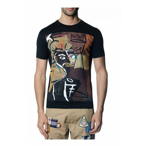 Dsquared2, T-shirt print Africa Czarny, male, 707.00PLN