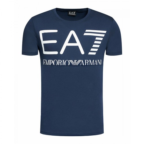 Emporio Armani, T-shirt Niebieski, male, 240.00PLN