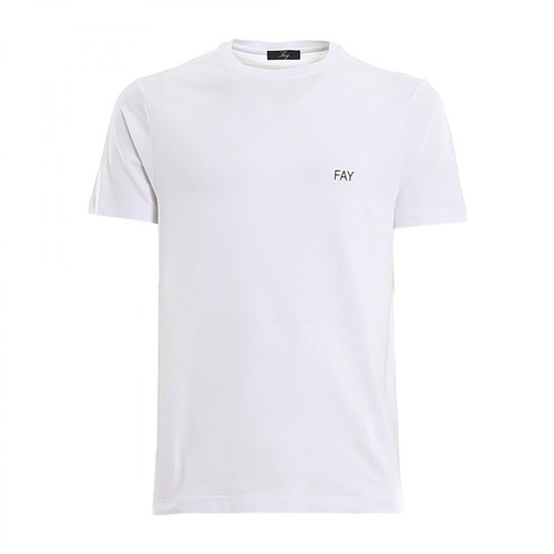 Fay, T-shirt Biały, male, 365.00PLN