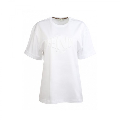 Fendi, Roma Vertigo T-shirt Biały, female, 2258.00PLN