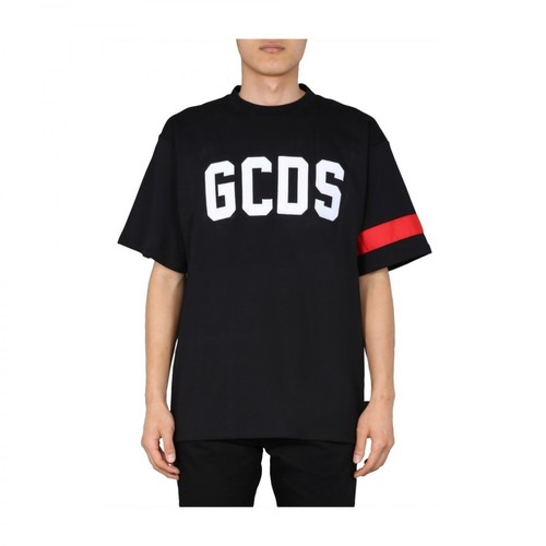 Gcds, Crew Neck T-Shirt Czarny, male, 464.00PLN