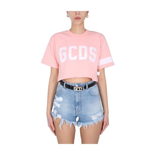 Gcds, Cropped T-Shirt Różowy, female, 543.00PLN