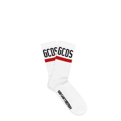 Gcds, Logo Socks Biały, male, 139.00PLN