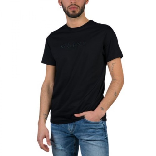 Guess, T-shirt Czarny, male, 174.00PLN