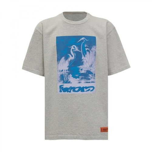 Herno, T-Shirt With Logo Szary, male, 684.00PLN