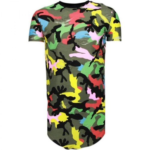 Justing, Leger Print T-Shirt Zielony, male, 317.68PLN