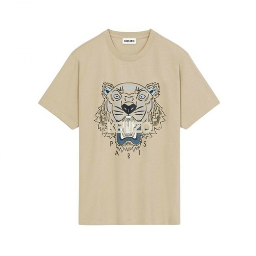 Kenzo, Classic Tiger T-shirt in organic cotton Beżowy, male, 434.00PLN