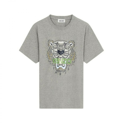 Kenzo, Classic Tiger T-shirt in organic cotton Szary, male, 434.00PLN