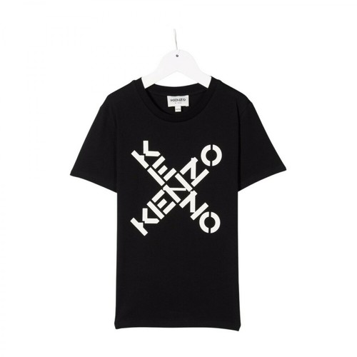 Kenzo, T-Shirt with Logo Print Czarny, male, 192.00PLN