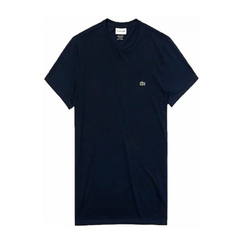 Lacoste, T-shirt col rond en jersey de coton pima uni Niebieski, male, 176.00PLN