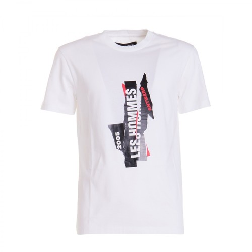 Les Hommes, T-shirt with logo Biały, male, 318.00PLN