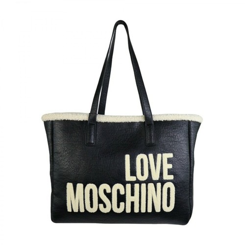 Love Moschino, Shopper Logo IN Lana Czarny, female, 543.00PLN