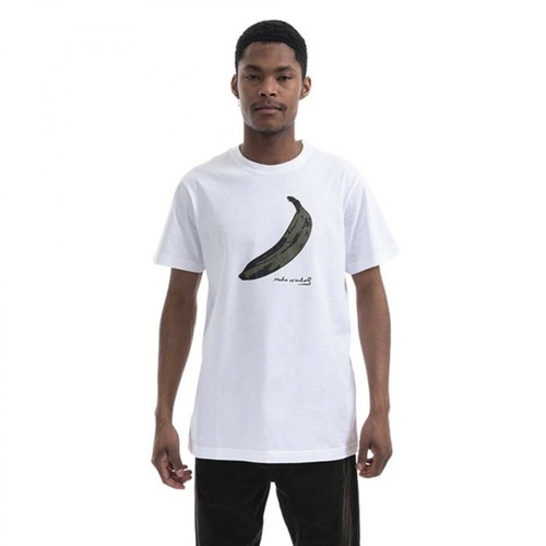 Maharishi, Koszulka męska Warhol Banana 9642 Biały, male, 343.85PLN