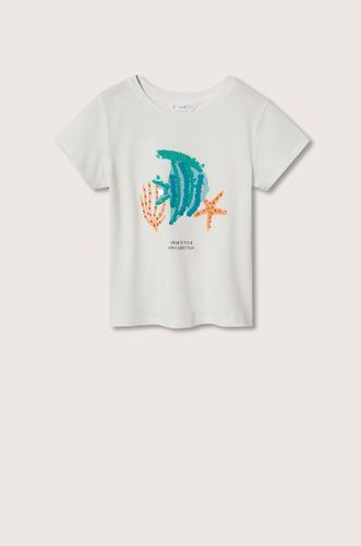 Mango Kids t-shirt bawełniany dziecięcy Fish 59.99PLN