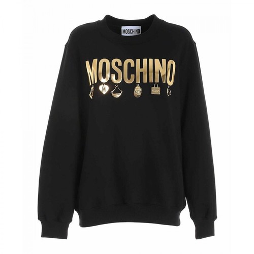 Moschino, iconic charms sweatshirt Czarny, female, 1807.00PLN
