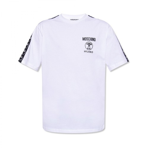 Moschino, Logo T-shirt Biały, male, 999.00PLN