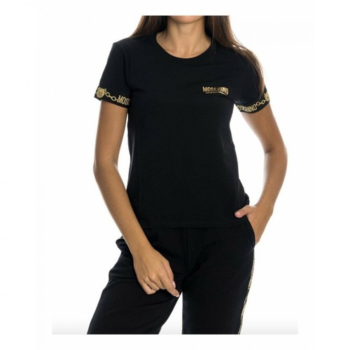 Moschino, Logo T-Shirt Czarny, female, 364.48PLN