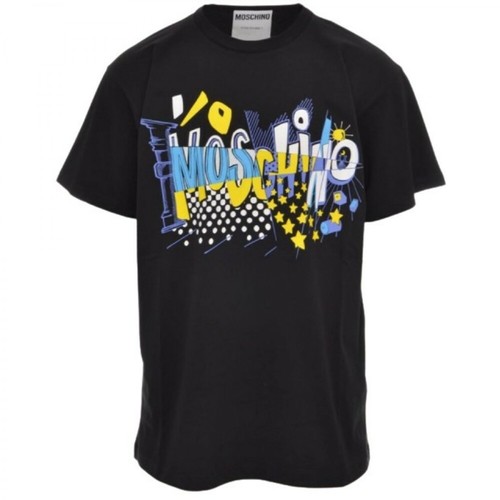 Moschino, Logo T-shirt Czarny, male, 908.00PLN