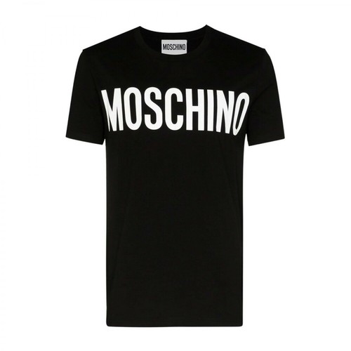 Moschino, T-shirt à logo imprimé Czarny, male, 274.00PLN