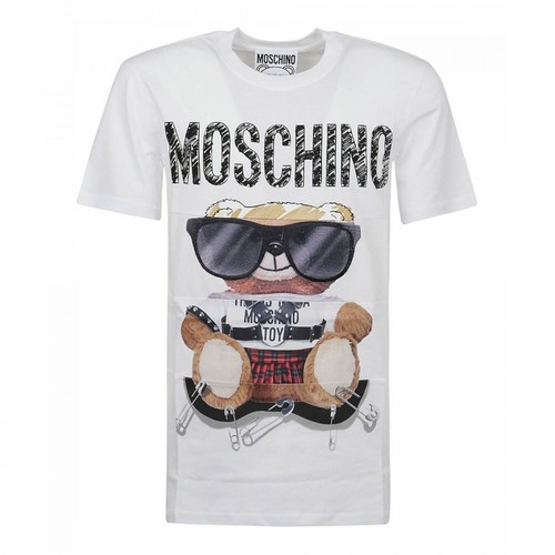 Moschino, V070152401001 T-Shirt Biały, male, 1197.00PLN