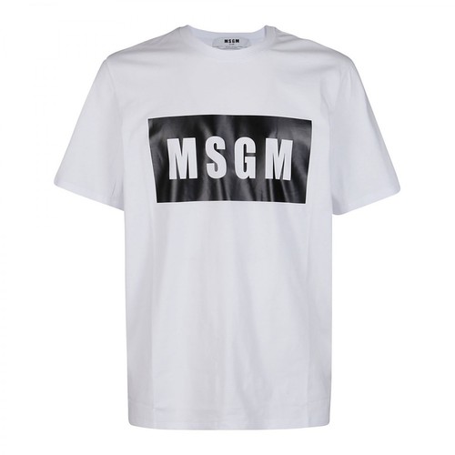 Msgm, T-shirt Biały, male, 304.00PLN