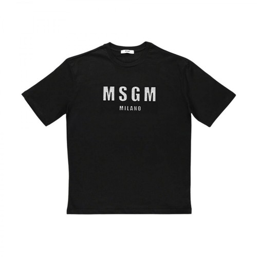 Msgm, T-Shirt Czarny, male, 347.20PLN