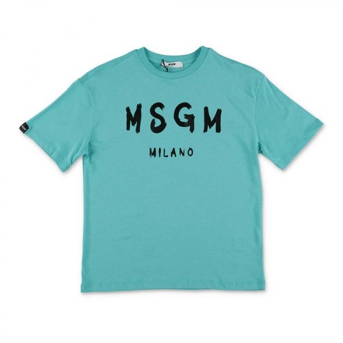 Msgm, T-shirt Niebieski, male, 218.00PLN