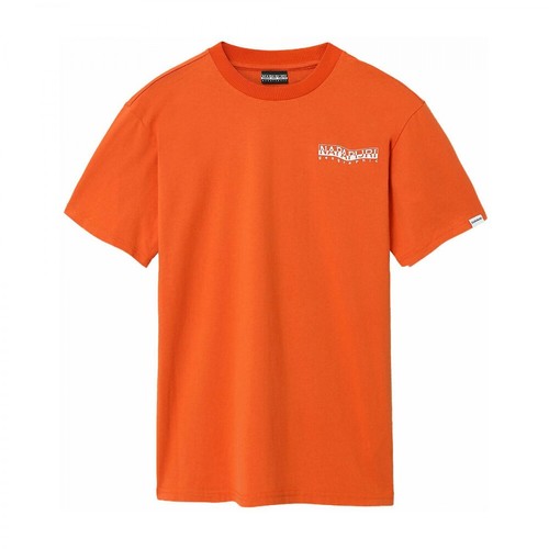 Napapijri, t-shirt Pomarańczowy, male, 256.00PLN