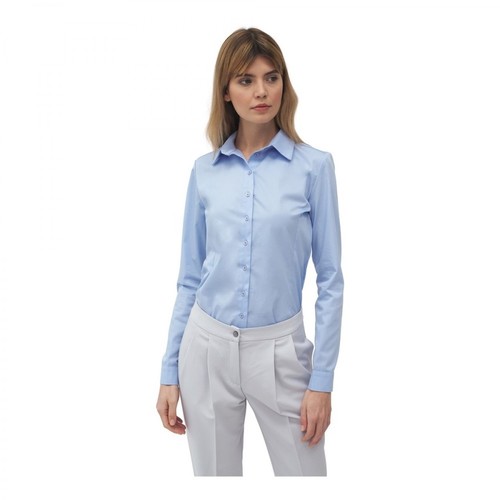 Nife, Klasyczna koszula Niebieski, female, 129.00PLN