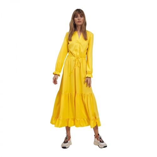 Nife, Sukienka z falbanką Żółty, female, 179.00PLN