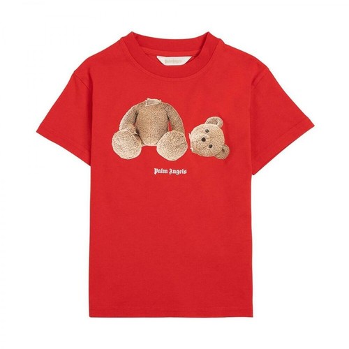 Palm Angels, Bear T-Shirt Czerwony, male, 387.00PLN