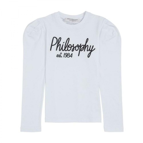 Philosophy di Lorenzo Serafini, Long Sleeved T-Shirt with Logo Biały, female, 206.00PLN