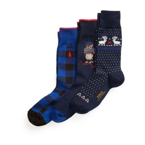 Polo Ralph Lauren, socks 449858069 001 Niebieski, male, 190.00PLN