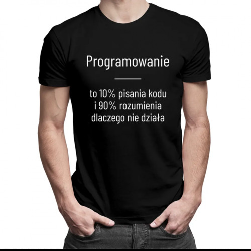 Programowanie - męska koszulka z nadrukiem 69.00PLN