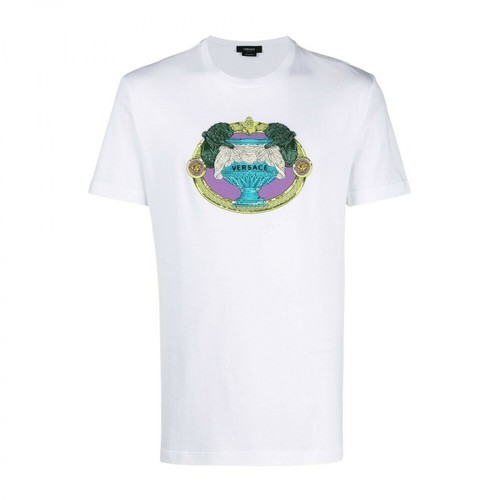 Versace, Logo T-shirt Biały, male, 3876.00PLN