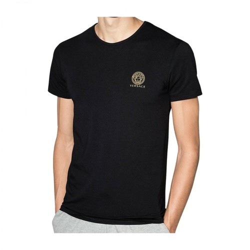 Versace, Underwear Medusa Logo T-Shirt Czarny, male, 340.43PLN
