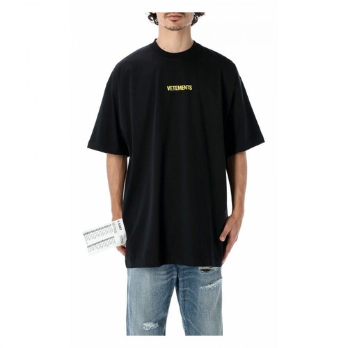 Vetements, T-Shirt Ue52Tr120X1602 Czarny, male, 1636.31PLN