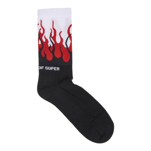 Vision OF Super, Double Flame Socks Czarny, male, 92.00PLN