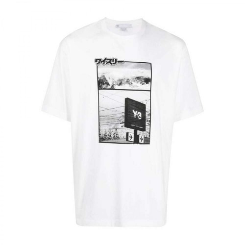 Y-3, Mountains T-Shirt Biały, unisex, 411.00PLN