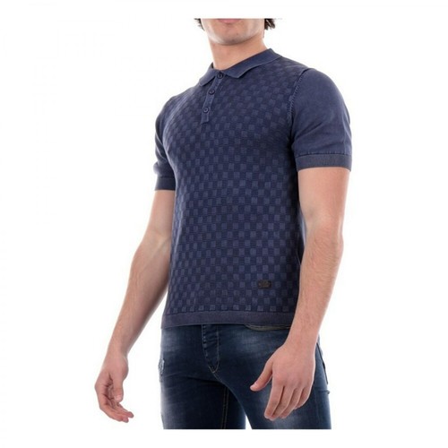 YES ZEE, M708-Mb00 Short sleeve T-shirt Niebieski, male, 222.41PLN