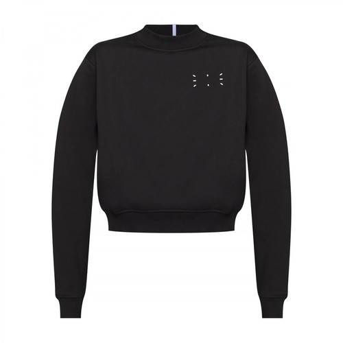 Alexander McQueen, Black Logo Print Sweatshirt Czarny, female, 760.00PLN