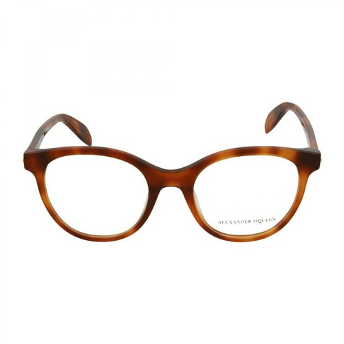Alexander McQueen, Round Optical Glasses Brązowy, female, 1150.00PLN