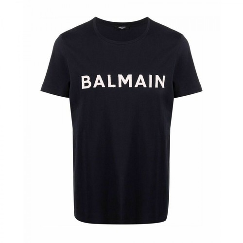 Balmain, Logo T-shirt Niebieski, male, 1710.00PLN