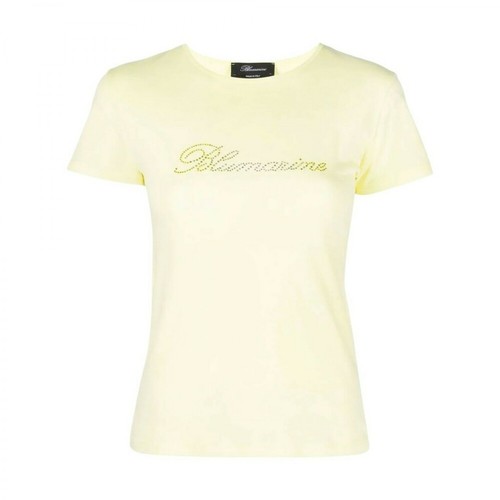 Blumarine, Round Neck T-shirt Żółty, female, 1140.00PLN