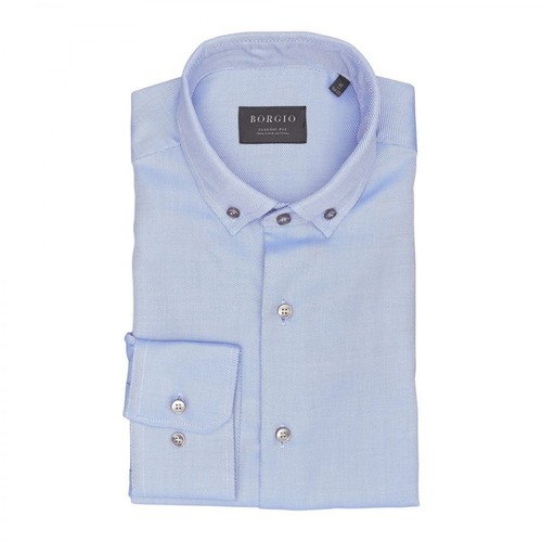 Borgio, koszula fasano długi rękaw classic fit 00210 Niebieski, male, 119.00PLN