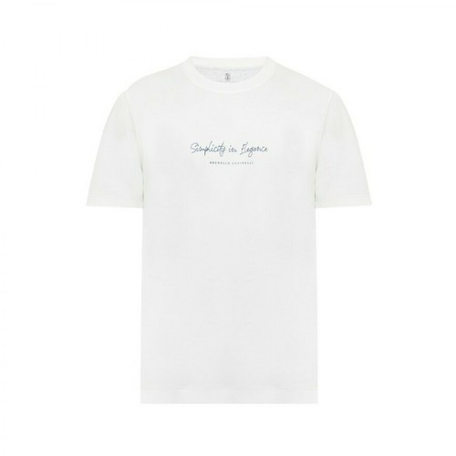 Brunello Cucinelli, t-shirt M0T618410Cqp73 Biały, male, 2654.00PLN
