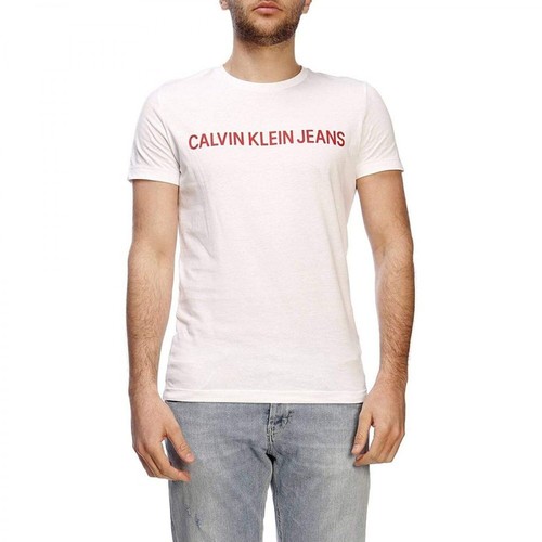 Calvin Klein, Short Sleeve T-shirt Biały, male, 175.00PLN