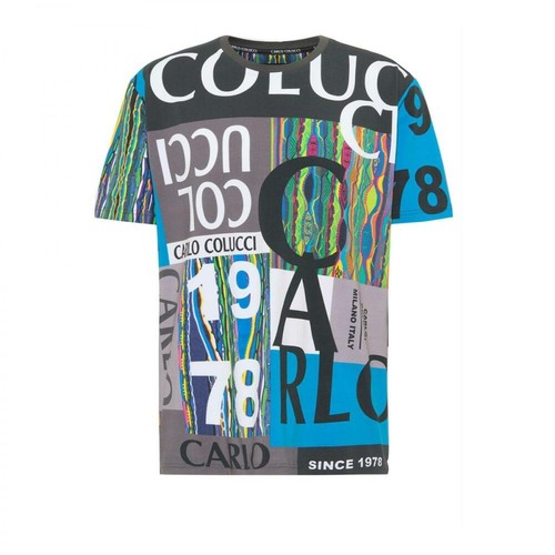Carlo Colucci, t-shirt C3054 Niebieski, male, 411.00PLN