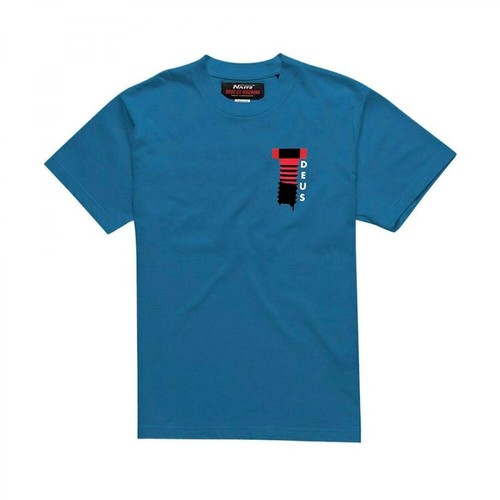Deus Ex Machina, T-shirt Camiseta Naito Milan Tee Niebieski, male, 302.00PLN